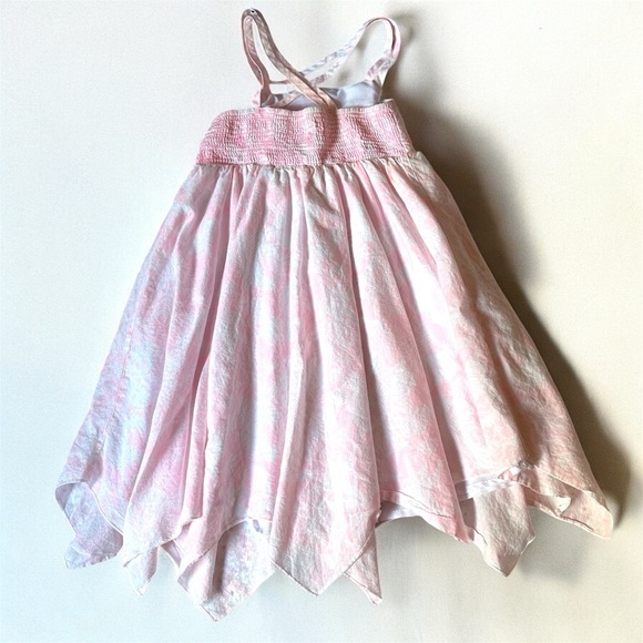 Max Studios Girl Sz 7 Light Pink Bandana Babydoll Dress Asymmetrical Sleeveless - Picture 2 of 9